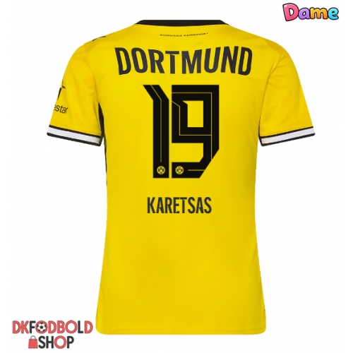 Borussia Dortmund Konstantinos Karetsas #19 Hjemmebanetrøje Dame 2026-27 Kort ærmer
